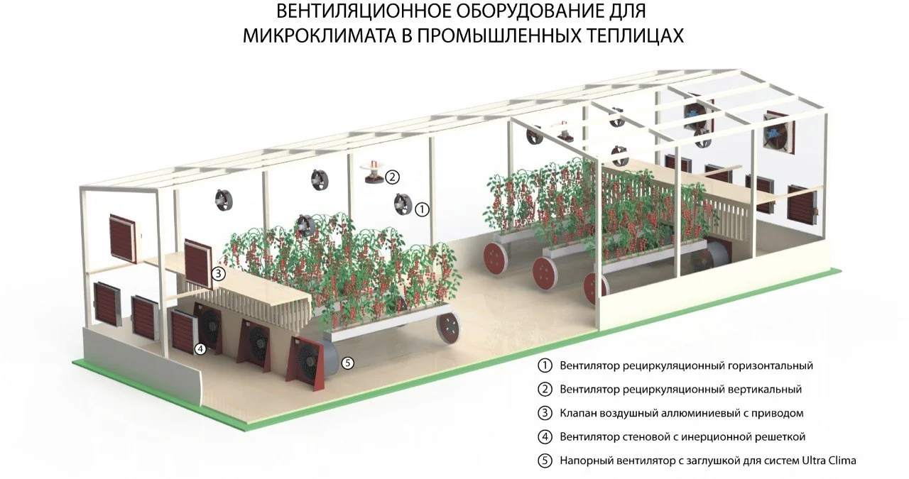 Схема расположения вентиляторов для Ultra Clima